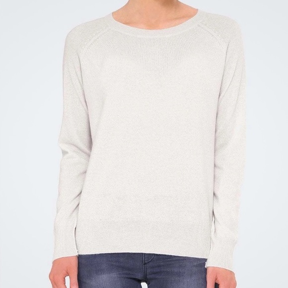 Skull Cashmere Alexa Embroidered Skull Sweater Cream Blue Size Large - Picture 6 of 11